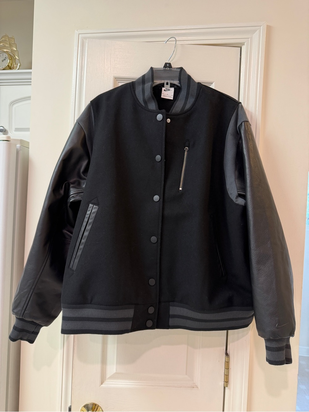 Nike Destroyer Varsity Jacket Men’s Medium Wool & Genuine Leather